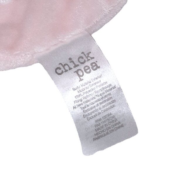 2017 Chick Pea Flatsie Pink Cat Lovey Security Baby Blanket 12" - Picture 3 of 3